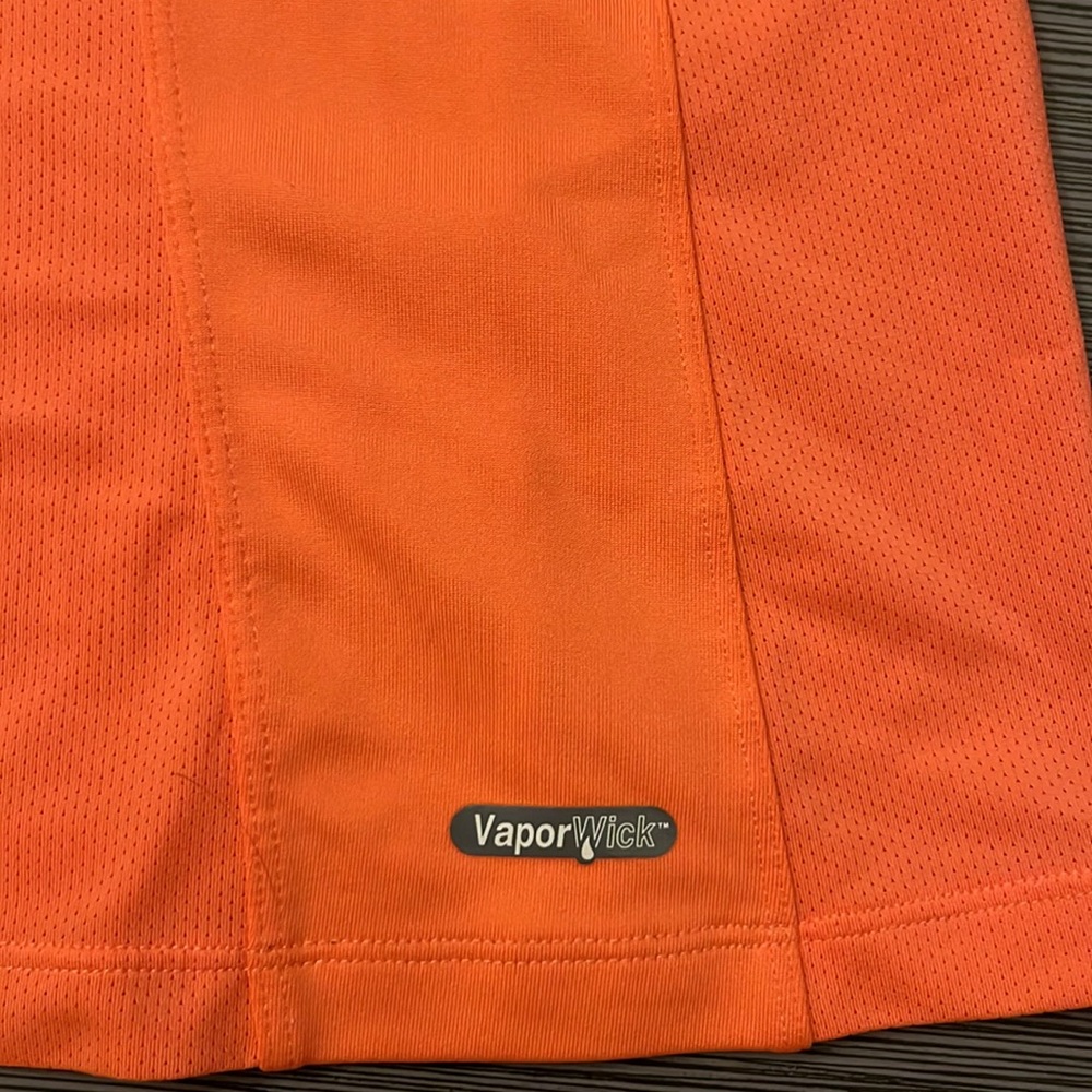 The North Face Women’s Orange Vapor Wick Tank Top Sz Medium Shelf Bra Venting - Picture 7 of 8